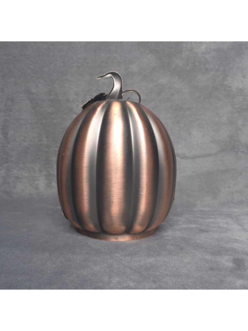 Bath & Body Works Copper Colored Pumpkin 3 Wick Candle Holder Fall Decor